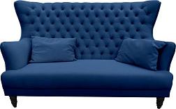 Диван Квин 116х85х115 см 2 подушки темно синий/SHAGGY DENIM