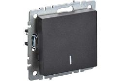 Выключатель 1-кл. с/у BRITE 10А IP20 с инд. черн.;IEK, BR-V10-1-10-K02