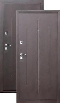 Дверь металлическая Стройгост 7-2 860х2050мм R 1,0 мм медный антик металл/металл