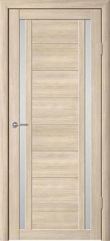 Полотно дверное Фрегат эко-шпон Рига лиственница мокко 800мм стекло матовое