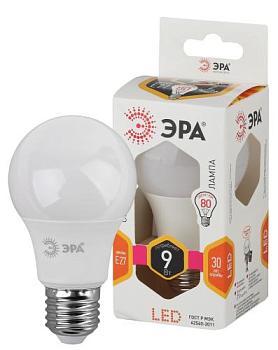 Лампа светодиодная STD A60 9Вт 2700К E27 груша; ЭРА, Б0032246