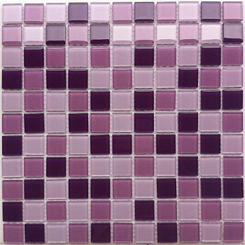 Мозаика стеклянная VIALET розовый 30х30см (чип 25х25х4мм)