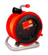 Удлинитель силовой на катушке 1-й 40 м б/з 6 А ПВС 2x0,75; LUX, К1-О-40