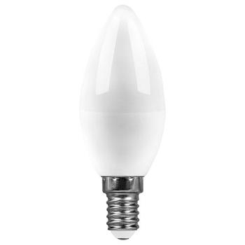 Лампа светодиодная SBC3715 15Вт 6400K 230В E14 C37 свеча; SAFFIT, 55207