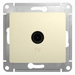 SE Glossa Беж TV Розетка проходная 4DB