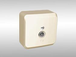 Lexel Этюд Крем Розетка TV единственная 0,7dB, наружная TVA-002K