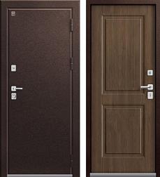 Дверь металлическая с терморазрывом Т-4 960х2050мм R 1,4мм шоколадный муар/миндаль