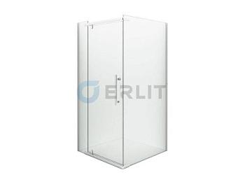 Душевое ограждение квадрат 100x100x200 распашная дверь стекло прозрачное 6мм; ERLIT, ER10110H-C1