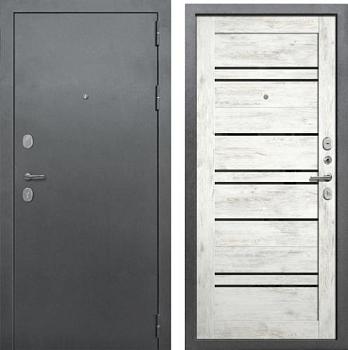 Дверь металлическая Бункер Дуэт 960х2050мм R 1,2 мм букле темный/ель альпийская