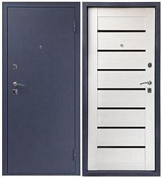 Дверь металлическая Выбор Стайл 860х2050мм L 1,2 мм черный бархат/лиственница стекло черное