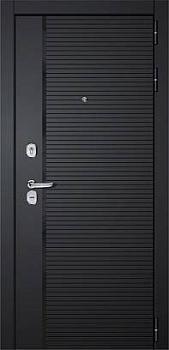 Дверь металлическая с терморазрывом Румо 970х2050мм R черный муар/белый софт