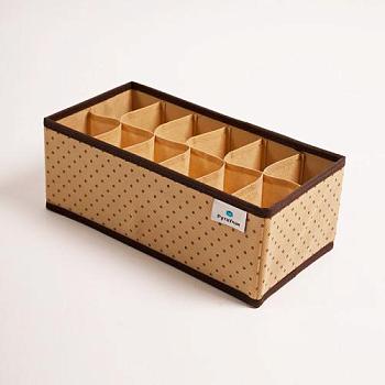 Коробка для хранения вещей ГОРОХ 30x15x15 см ткань