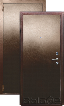 Дверь металлическая Выбор Мастер 860х2050мм R 1,2мм антик медь метал/метал