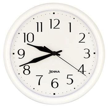 Часы настенные пластик круг d 24,5см JENNA; JN-10002 new