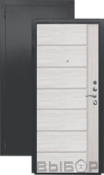 Дверь металлическая Выбор Мега 960х2050мм L 1,2 мм черный бархат/лиственница