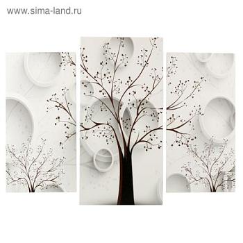Картина 3-х модульная 60х80 см Деревья; С-Л, 4675822