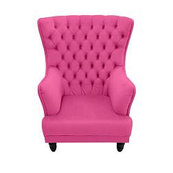 Кресло Квин 850х950х1140мм с каретной стяжкой пурпурный/SHAGGY MAGENTA