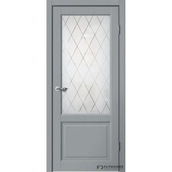 Полотно дверное Fly Doors CLASSIC С2 эмалит серый ПО 700мм; Сибирь Профиль