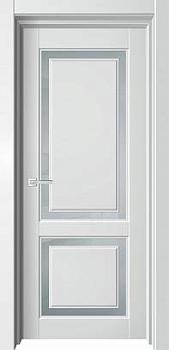Полотно дверное ПВХ Софт SKY белый бархат 600мм стекло сатинат