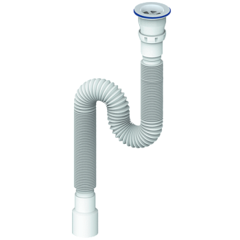 Гофросифон 1.1/2" х 40/50, L= 1200 мм, пластик. решетки; Unicorn, D 230P/А-7013