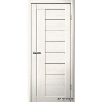 Полотно дверное Fly Doors La Stella эко-шпон 201 ясень снежный черное стекло 800мм; Сибирь Профиль