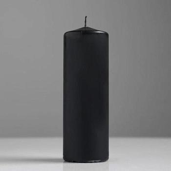 Свеча цилиндр 5х15 см черная лакированная; С-Л, 1865475