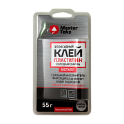 Клей-пластилин для металла MasterTeks HM эпоксидный холодная сварка 55гр светло-серый; 9753190