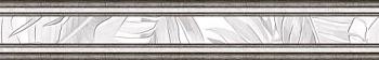 Бордюр Bonita листья, серебрян кант 8х50х0,75см; Урал-Керамика, BWU54BNT007