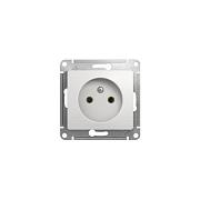 Розетка электрическая Glossa с/у 1-ая белая с/з; Schneider Electric; GSL000143