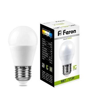Лампа светодиодная LB-750 11Вт 230В E27 4000K G45; Feron,  25950