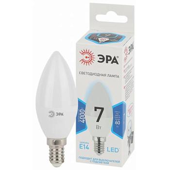 Лампа светодиодная LED smd B35 7Вт 840 E14; ЭРА, Б0020539