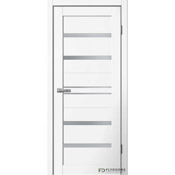 Полотно дверное Fly Doors BARN В1 ПВХ эмалит белый матовое стекло 900мм; Сибирь Профиль