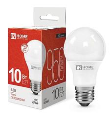 Лампа светодиодная LED A60 VC 10Вт 230В Е27 4000К 900Лм; IN HOME, 4690612020211