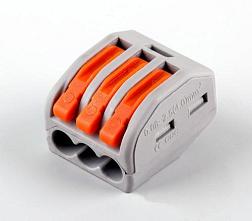 Клемма LD222-413 СМК 3-проводные 5шт; STEKKER, 32421