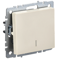 Выключатель 1-кл. с/у BRITE 10А IP20 с инд. беж.;IEK, BR-V10-1-10-K10