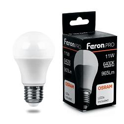 Лампа светодиодная LB-1011 11Вт 6400K 230В E27 A60; Feron.PRO, 38031