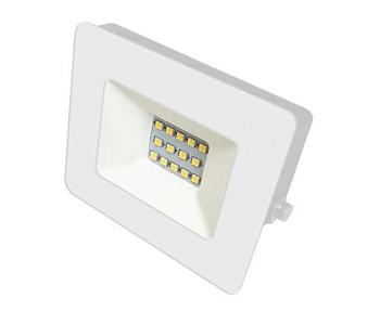 Прожектор LED 10W IP65 свет холодный белый 6500K, корпус белый; Ultraflash LFL-1001 C01; 14127