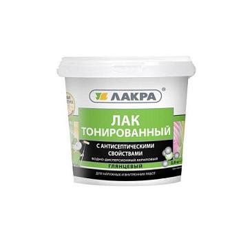 Лак в/д тонированный Лакра бесцветный 0,9кг; 0007561