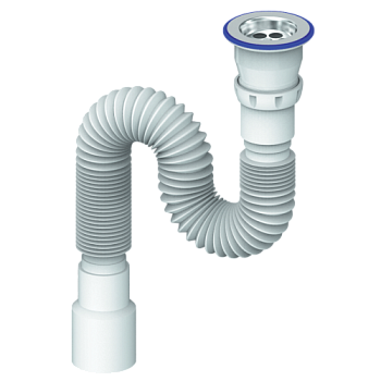 Гофросифон 1.1/2" х 40/50, L= 800 мм; РМС СГУ-0,8 / D 220