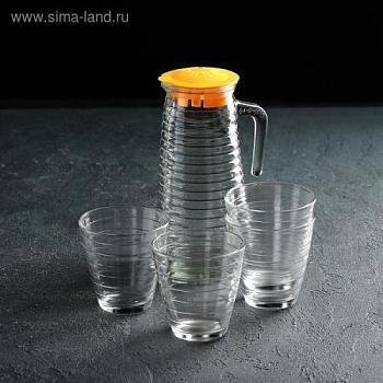 Набор для воды графин и 4 стакана Радуга; С-Л, 4121352