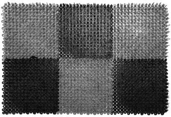 Коврик Травка 42х56 см черно-серый; SUNSTEP