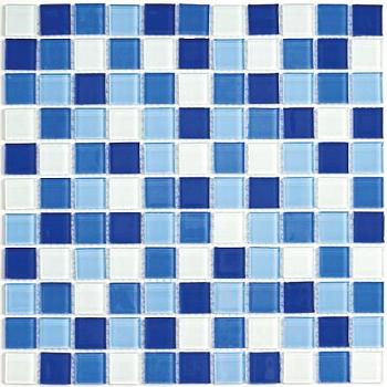 Мозаика стеклянная BLUE WAVE-3 4х25х25 30х30