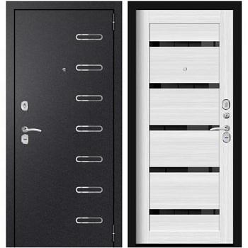 Дверь металлическая Хит-8 Nova 960х2050мм R черный шелк/белый ясень