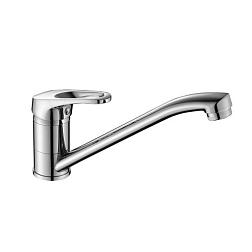 Смеситель одноручный для кухни с поворотным изливом, хром, Decoroom, DR21018