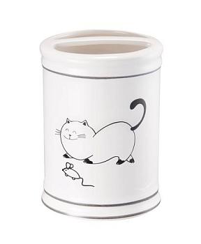 Подставка для зубных щеток настольный керамика Happy Cats; FOR-HC042
