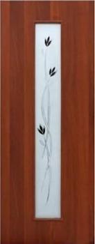 Полотно дверное Ветка итальянский орех ПО 800мм стекло художественное
