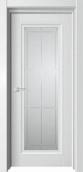 Полотно дверное ПВХ Софт OTTO Белый бархат 800мм стекло сатинат