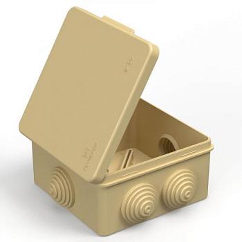 Коробка распределительная 100х100х50 мм для о/п безгалогенная HF сосна; Промрукав, 40-0302-1001