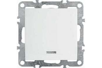 Выключатель 1-кл. с индикатором Эрна белый; STEKKER, PSW10-9101-01