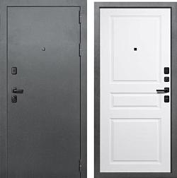 Дверь металлическая Бункер Дуэт 960х2050мм L 1,2 мм букле темный/белый